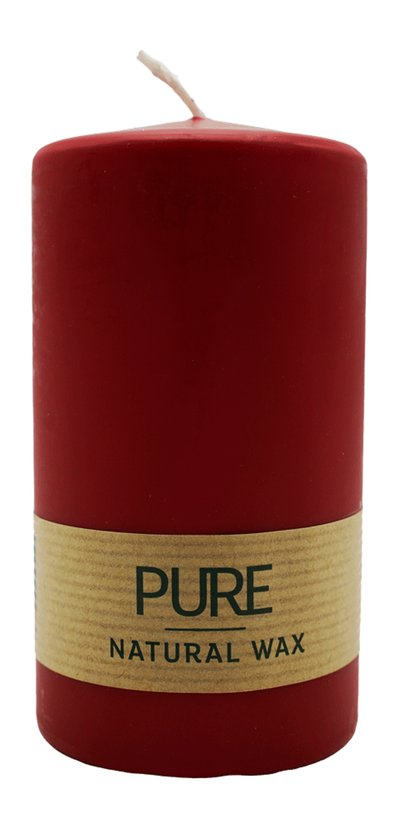 Produktfoto zu Stumpenkerze karminrot