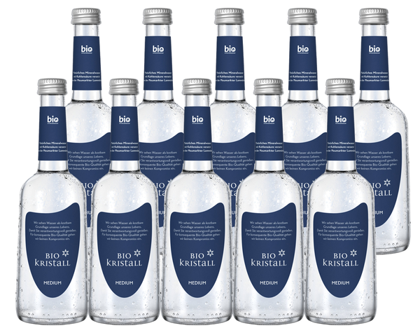 Produktfoto zu BioKristall-Wasser medium  10 x 0,33 l