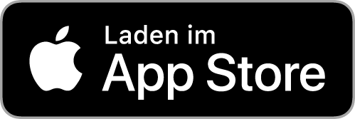 KI generiert: Das Bild zeigt einen schwarzen Button mit einem weißen Apple-Logo und dem Text "Laden im App Store". Es ist ein typisches Symbol, das zum Download von Apps auf Apple-Geräten auffordert.