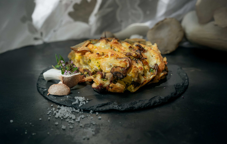 Rezeptbild für Knuspriger Brotauflauf