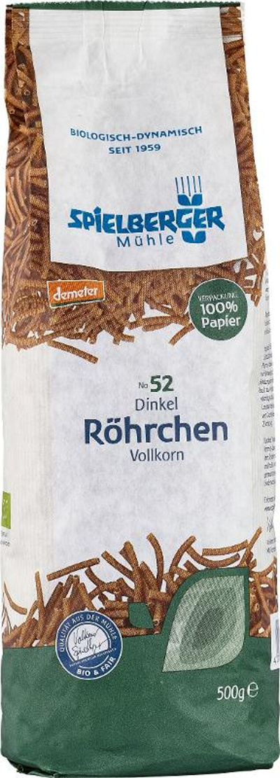 Produktfoto zu Dinkel Röhrchen Vollkorn