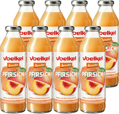 Produktfoto zu Pfirsich Nektar 8 x 0,5 l