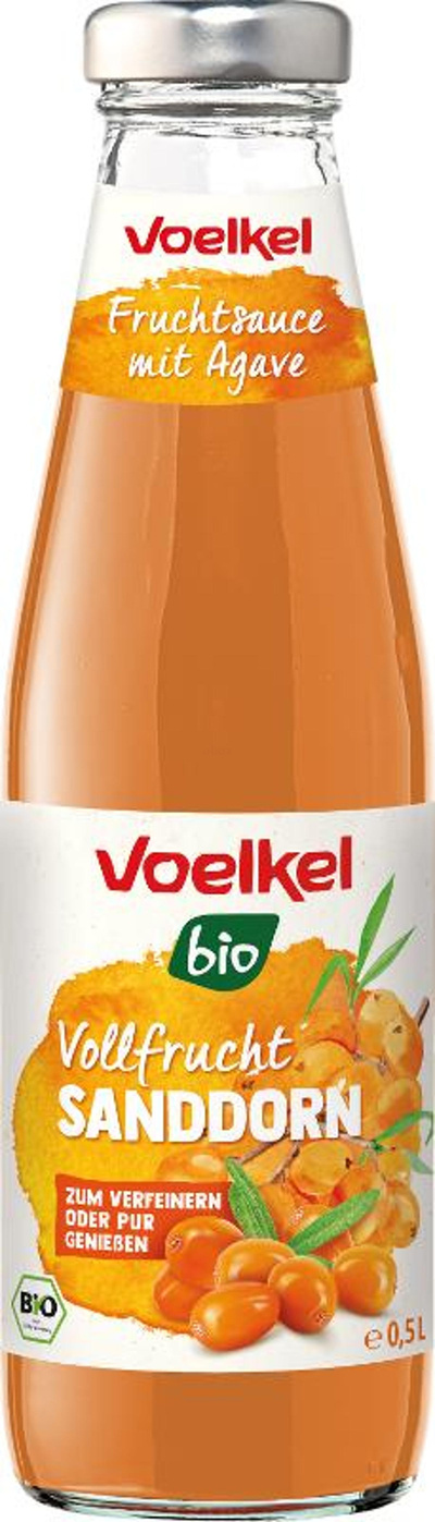 Produktfoto zu Vollfrucht Sanddorn mit Agave 0,5 l