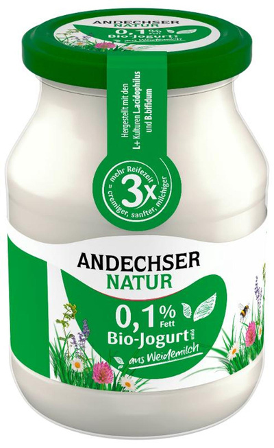 Produktfoto zu Joghurt Glas Natur 0,1%
