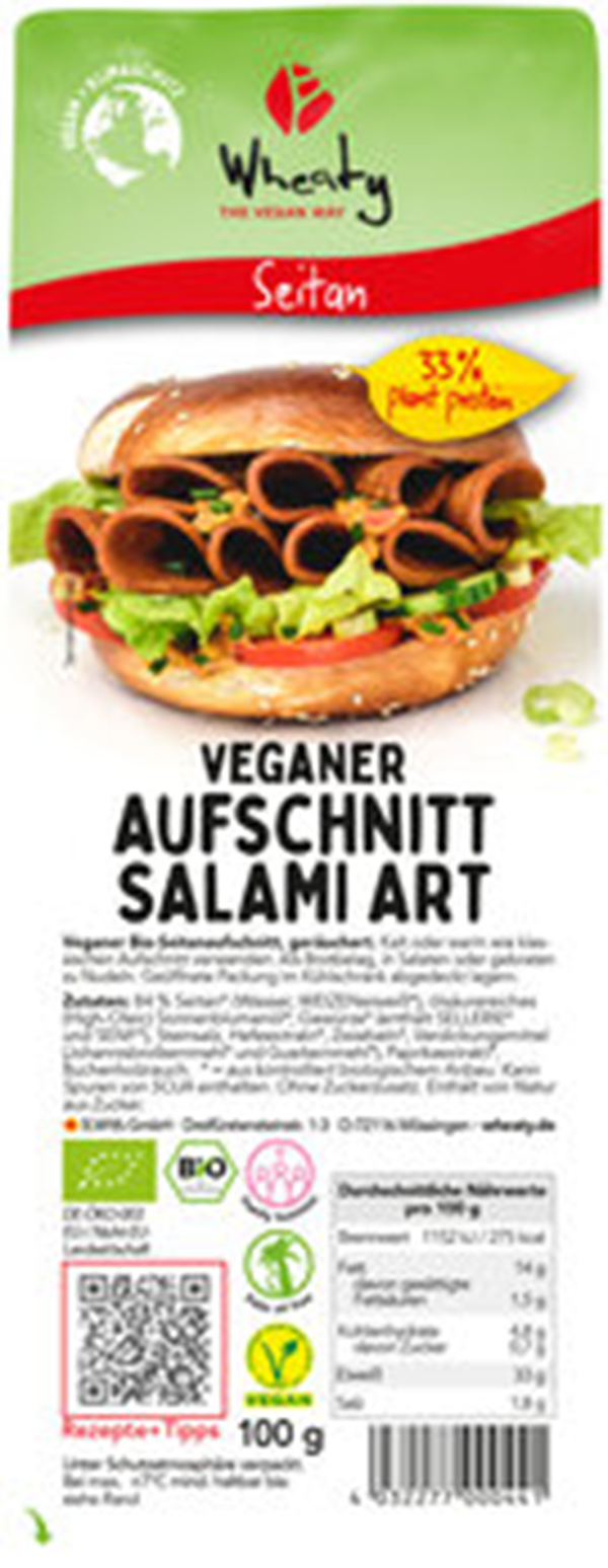 Produktfoto zu Veganer Aufschnitt Salami Art