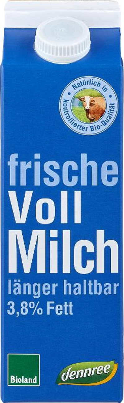 Produktfoto zu Vollmilch 3,8 %, 8 x 1 l