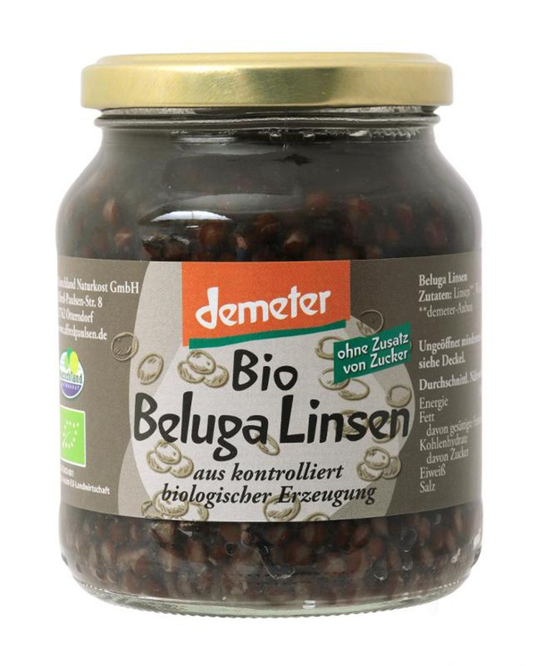 Produktfoto zu Beluga Linsen im Glas