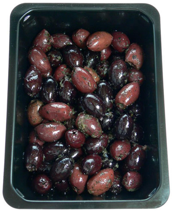Produktfoto zu Oliven schwarz gekräutert