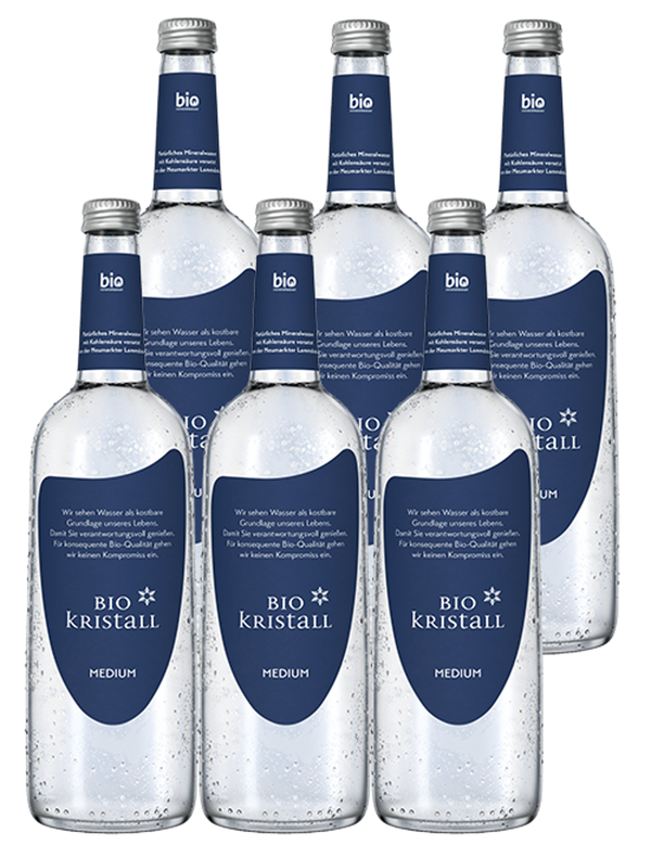 Produktfoto zu BioKristall-Wasser medium 6 x 0,75 l