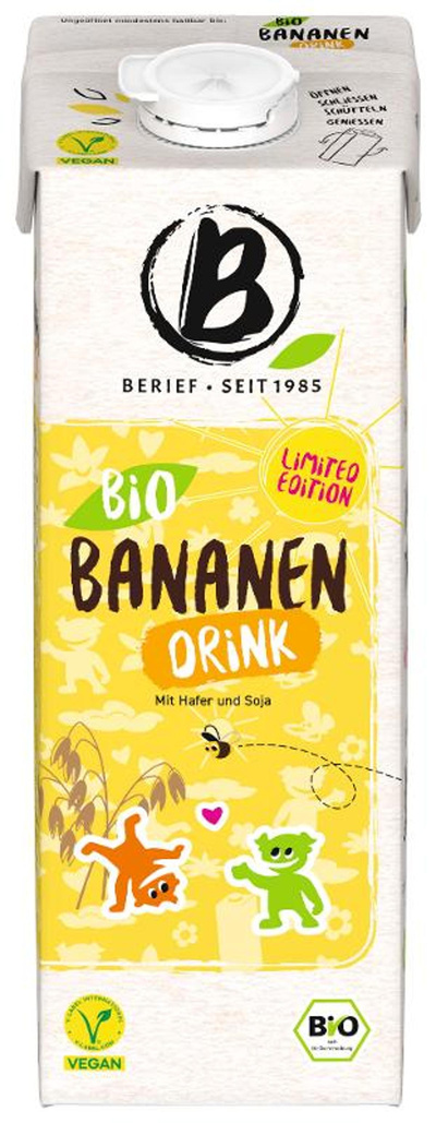 Produktfoto zu Bananen Drink mit Hafer und Soja