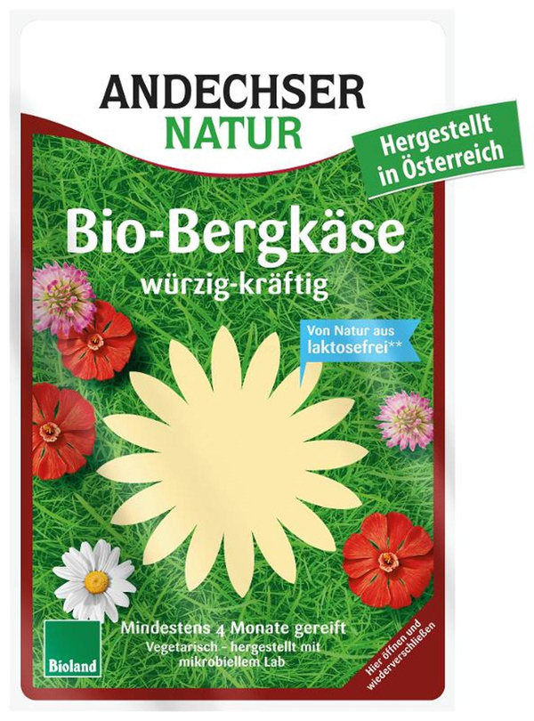 Produktfoto zu Bergkäse in Scheiben lactosefrei