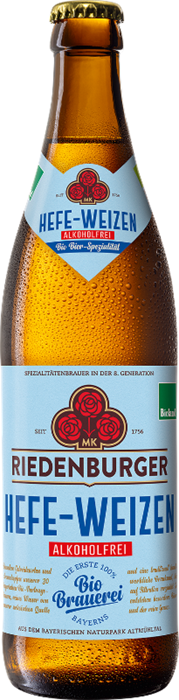 Produktfoto zu Riedenburger Hefe-Weizen alkoholfrei 0,5 l