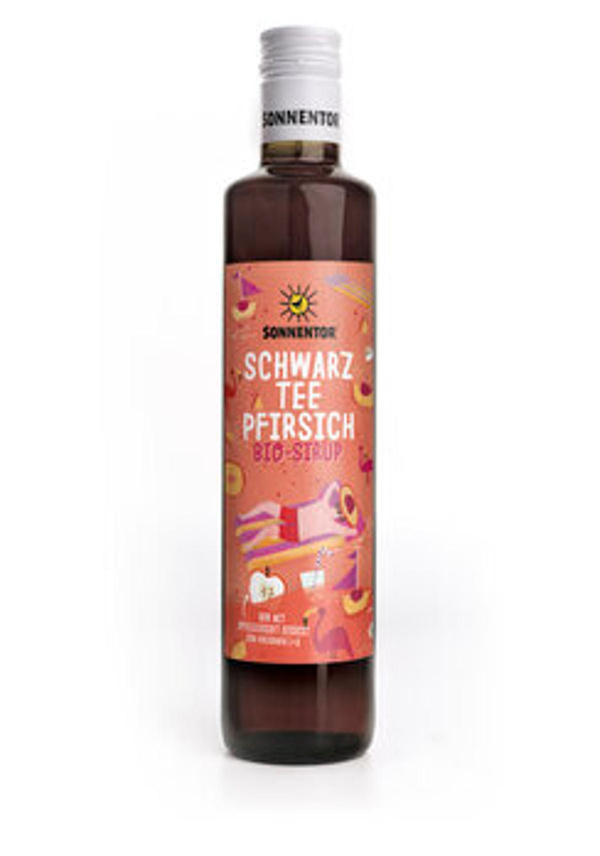 Produktfoto zu Schwarztee-Pfirsich Sirup