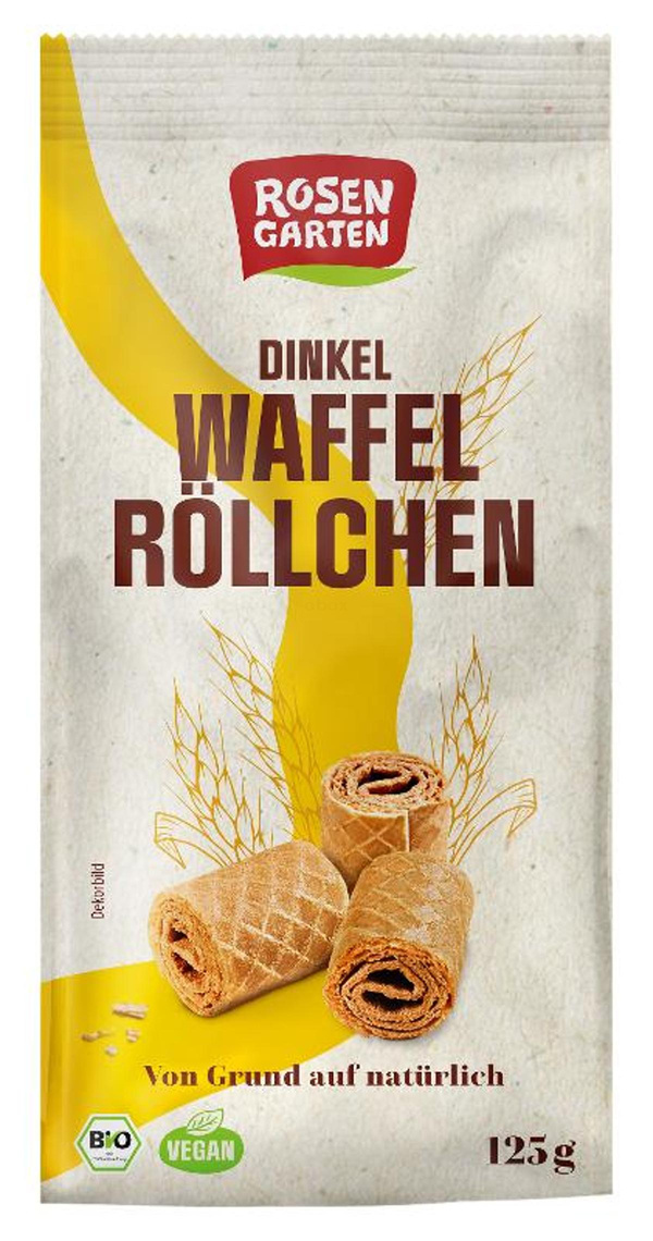 Produktfoto zu Dinkel Waffel Röllchen