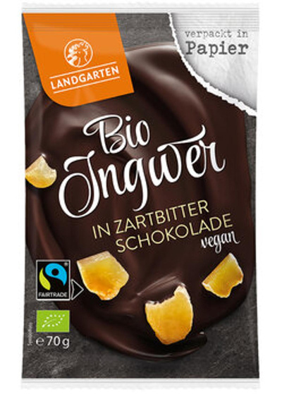 Produktfoto zu Ingwer in Zartbitterschokolade