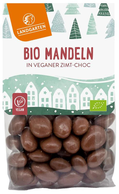 Produktfoto zu Mandeln in veganer Schokolade