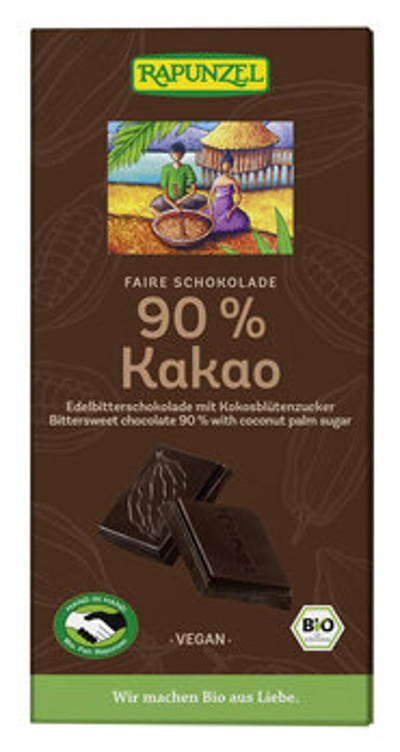 Produktfoto zu Edelbitter Schokolade 90 % Kakao