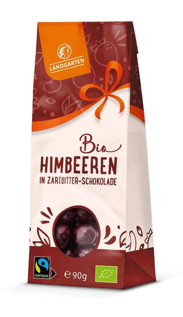 Produktfoto zu Himbeeren in Zartbitter-Schokolade