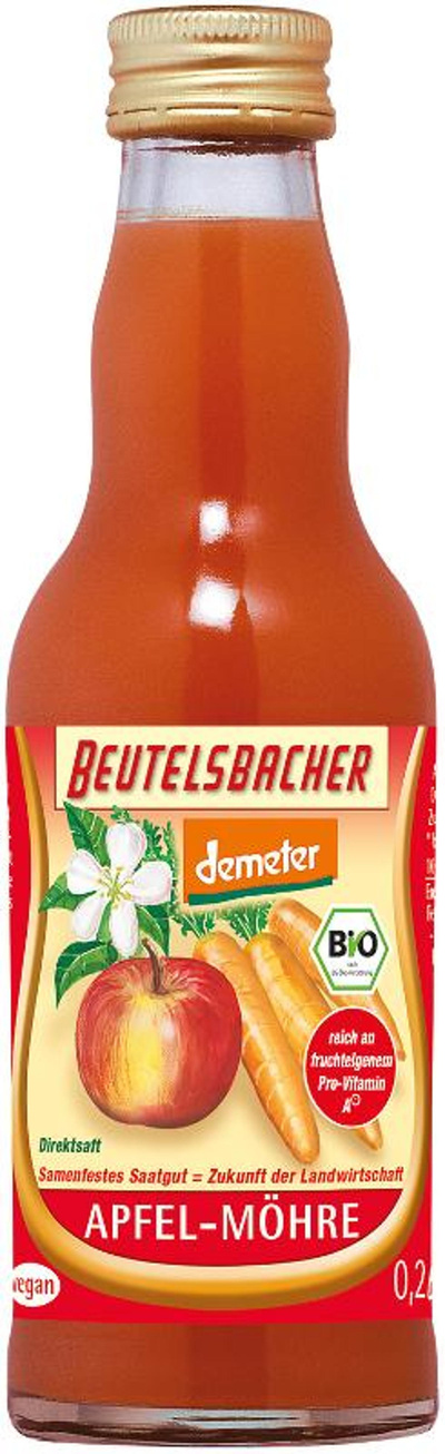 Produktfoto zu Apfel-Möhren-Saft 0,2 l