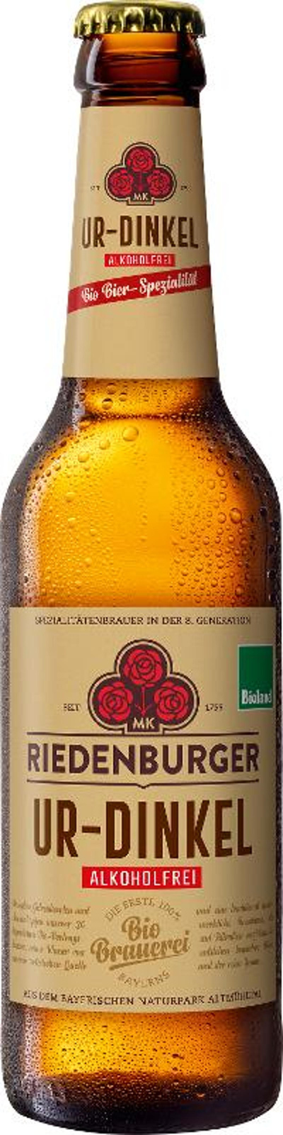 Produktfoto zu Riedenburger Dinkelbier alkoholfrei 0,33 l