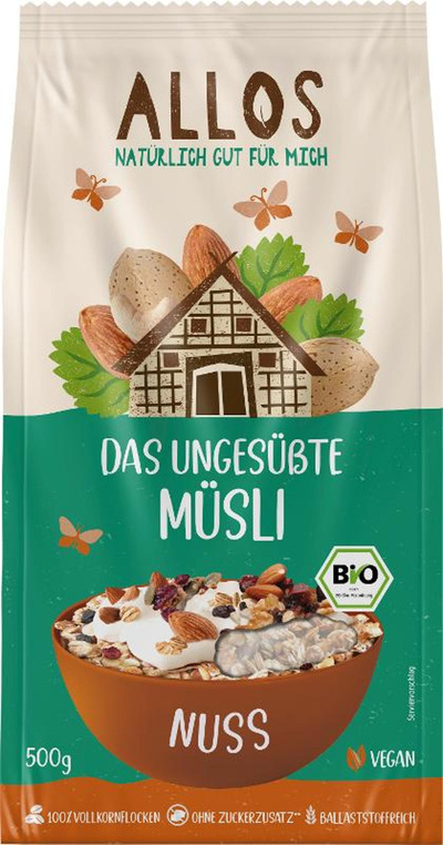 Produktfoto zu Das Ungesüßte Nuss-Müsli