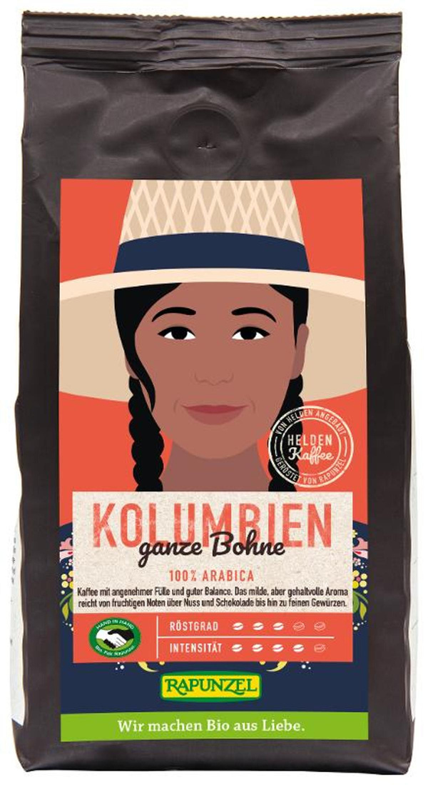 Produktfoto zu Heldenkaffee Kolumbien ganze Bohne