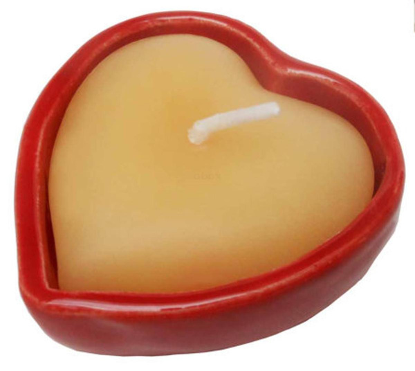 Produktfoto zu Keramikform für Kerze kleines Herz