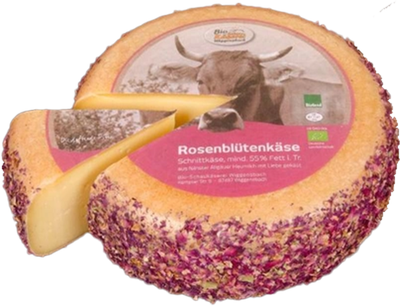 Produktfoto zu Allgäuer Rosenblütenkäse