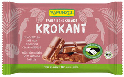 Produktfoto zu Schokolade Vollmilch mit Mandelkrokant
