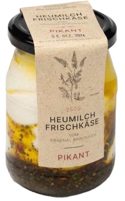 Produktfoto zu Heumilchfrischkäse pikant
