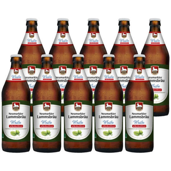 Produktfoto zu Lammsbräu Weiße alkoholfrei 10 x 0,5 l