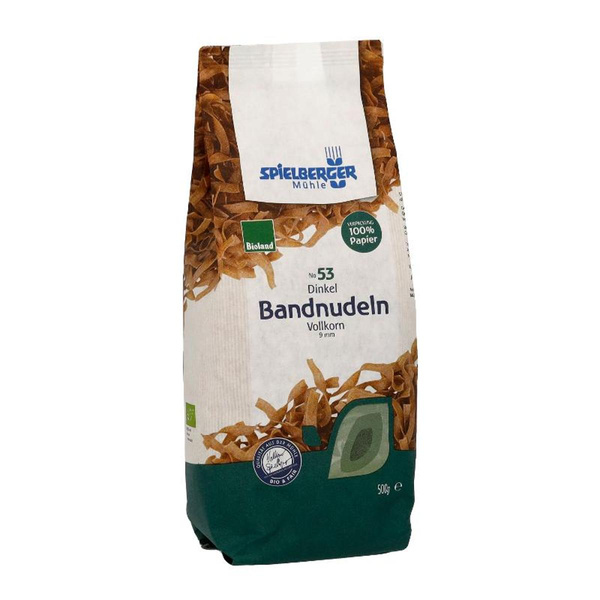 Produktfoto zu Dinkel-Vollkorn-Bandnudeln 9 mm