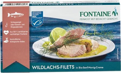 Produktfoto zu Wildlachs Filet in Senf Honig