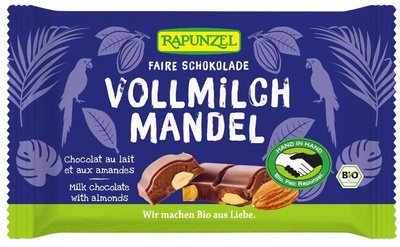 Produktfoto zu Schokolade Vollmilch mit Mandeln