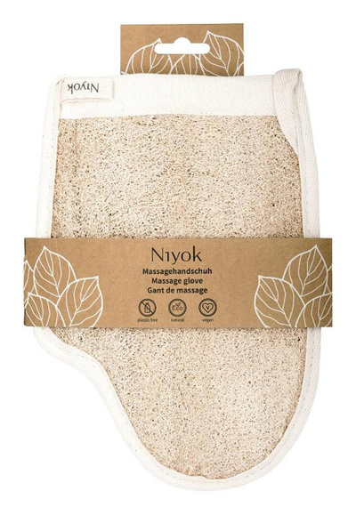 Produktfoto zu Massagehandschuh aus Luffa und Baumwolle