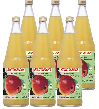 Produktfoto zu Apfelsaft naturtrüb Kasten
