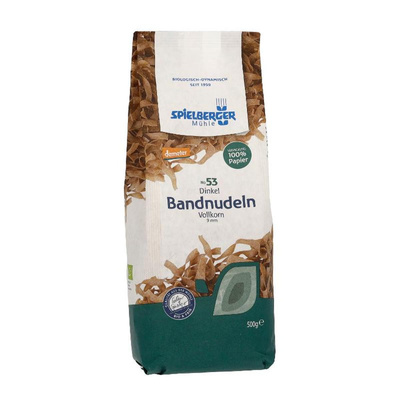 Produktfoto zu Dinkel-Vollkorn-Bandnudeln 9 mm