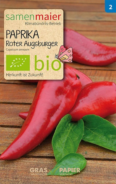 Produktfoto zu Saatgut Paprika Roter Augsburger