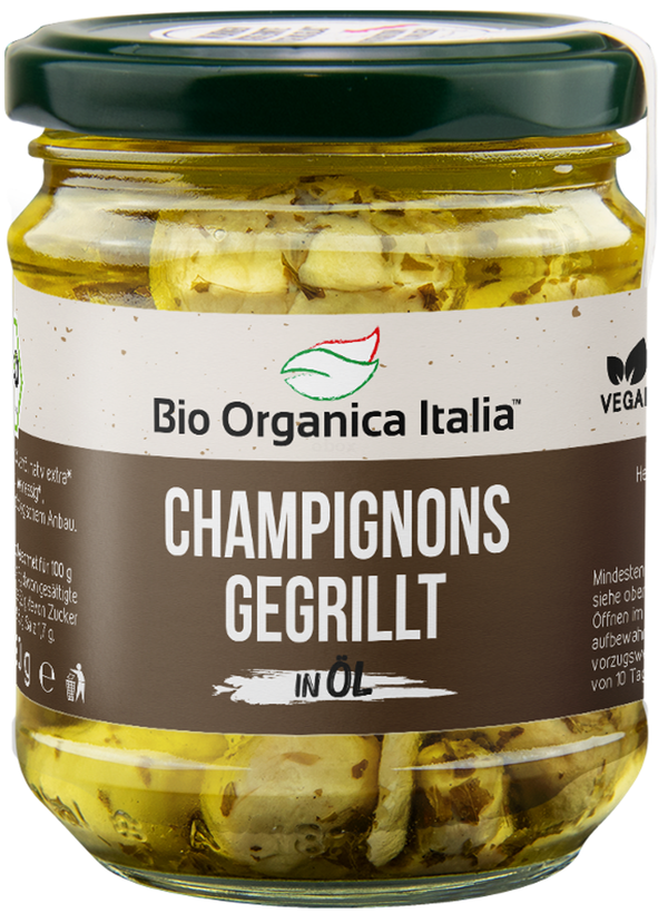 Produktfoto zu Gegrillte Champignons in Olivenöl