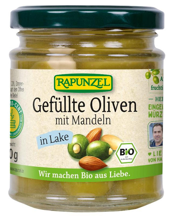Produktfoto zu Oliven grün gefüllt mit Mandeln
