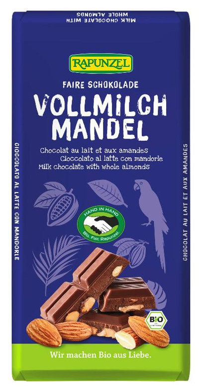 Produktfoto zu Schokolade Vollmilch mit Mandeln