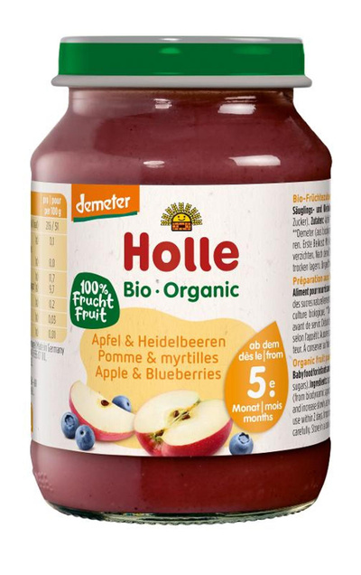 Produktfoto zu Babygläschen Apfel & Heidelbeeren
