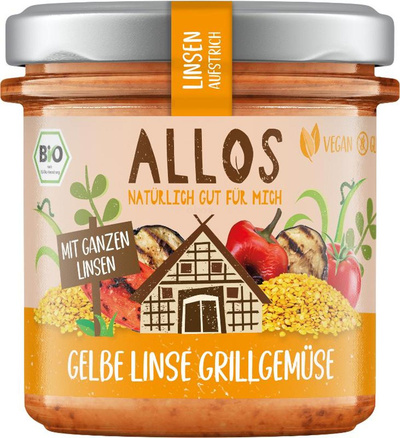 Produktfoto zu Linsen-Aufstrich Gelbe Linse Grillgemüse