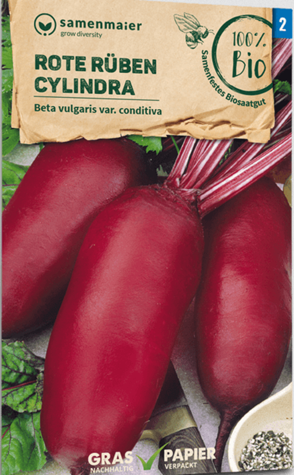 Produktfoto zu Saatgut Rote Rüben Cylindra