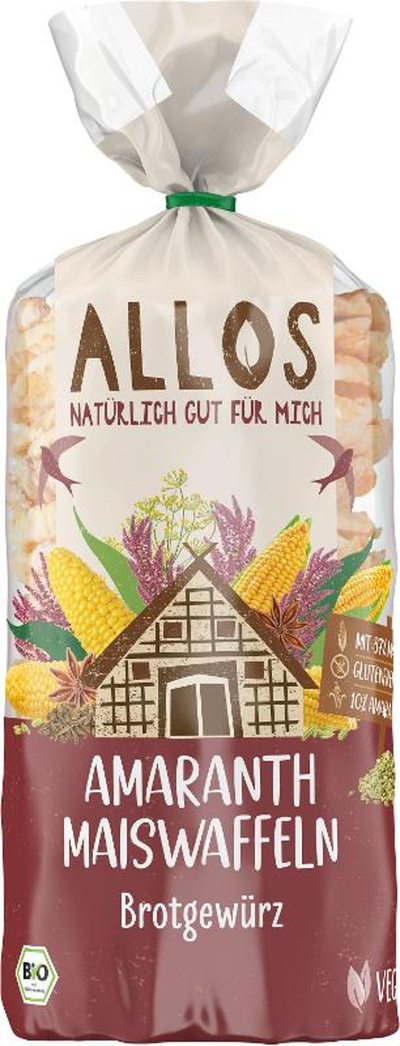Produktfoto zu Amaranth-Maiswaffeln mit Brotgewürz