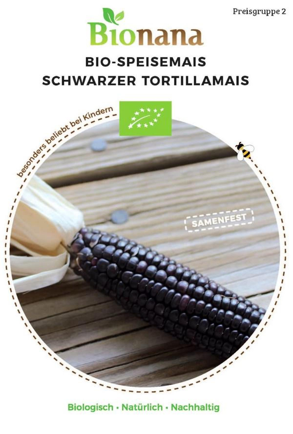 Produktfoto zu Saatgut Speisemais Schwarzer Tortillamais