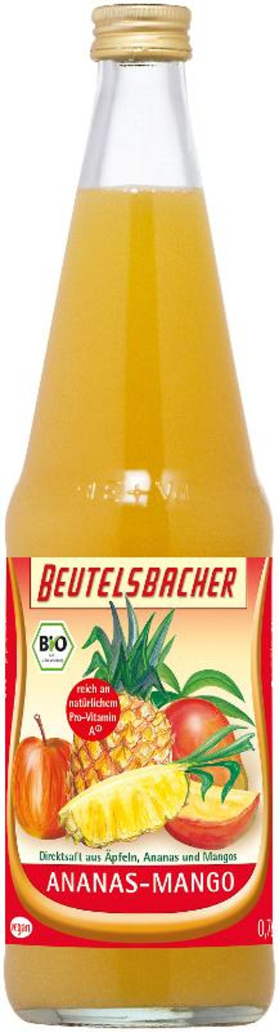 Produktfoto zu Ananas-Mango Saft 0,7 l