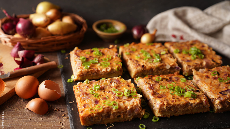 Rezeptbild für Zwiebelkuchen ohne Hefe