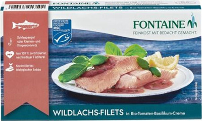 Produktfoto zu Filet vom Wildlachs in Tomaten-Basilikum-Creme