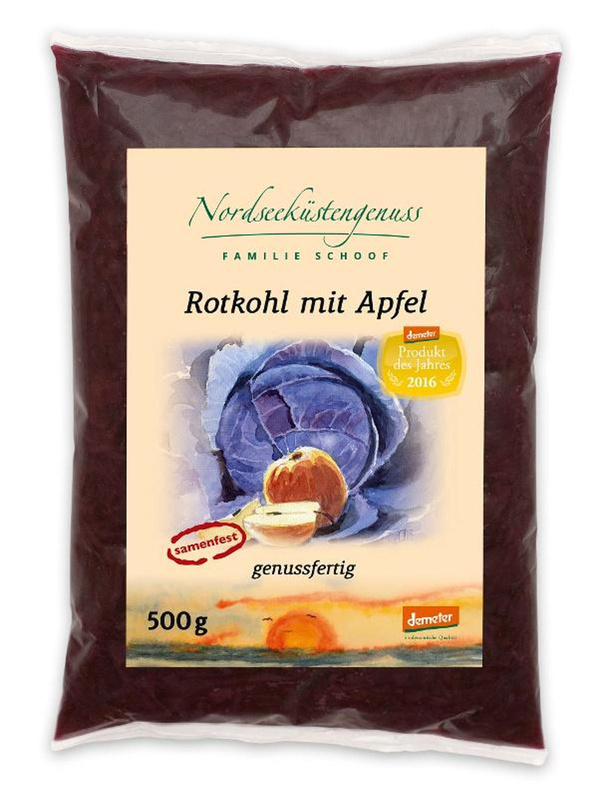 Produktfoto zu Rotkohl m. Apfel Demeter